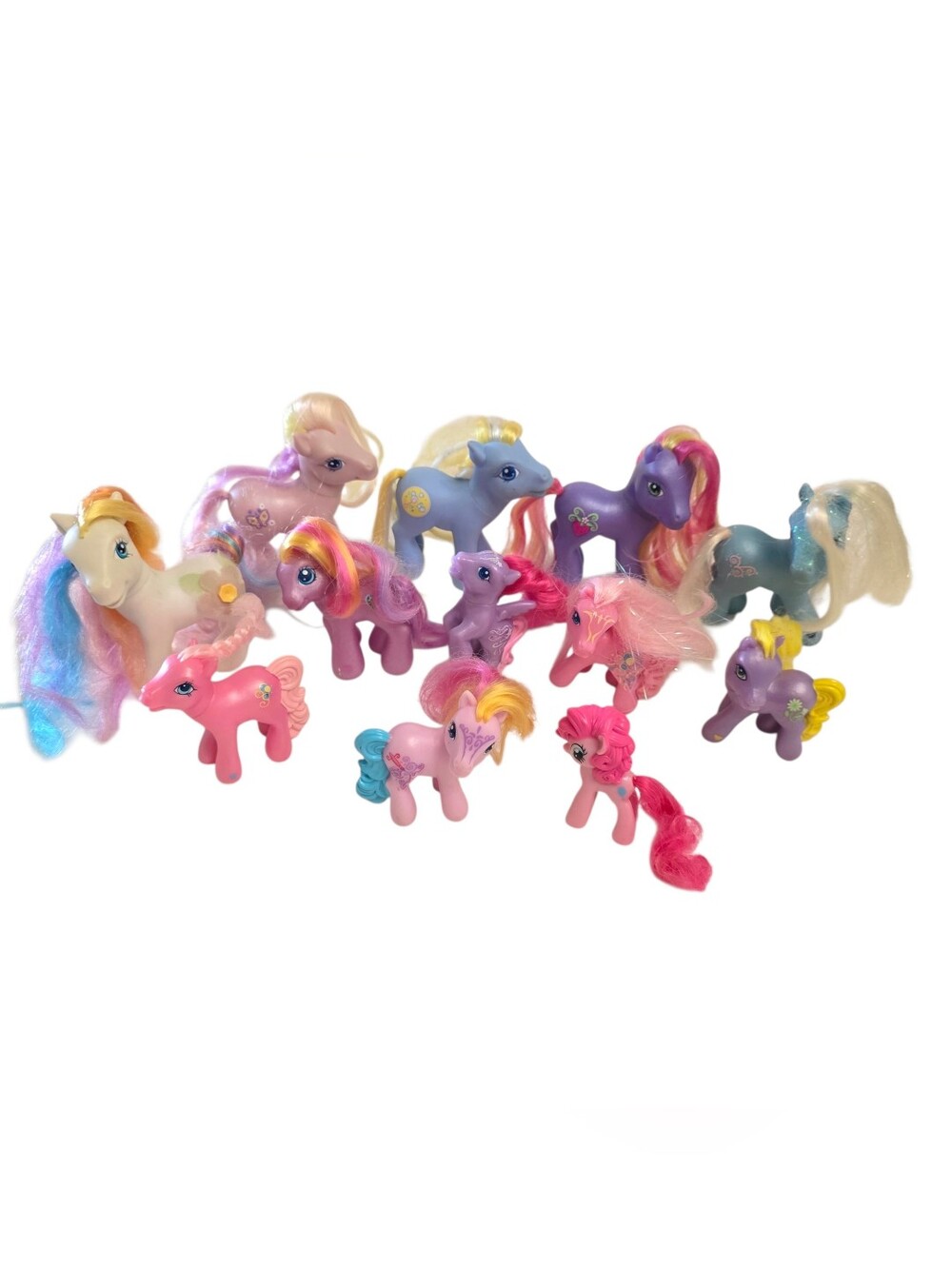 Vintage My Little Pony MLP Lot Of 12 G3 Ponies Brushable Tinsel Hair‎ 2000s Toys